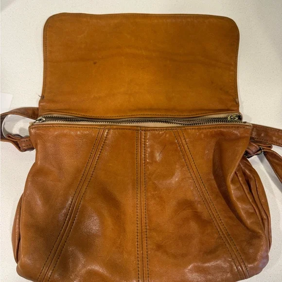 Victoria Leather Co Leather Crossbody Bag Brown Made in USA Vintage Style - Picture 4 of 6